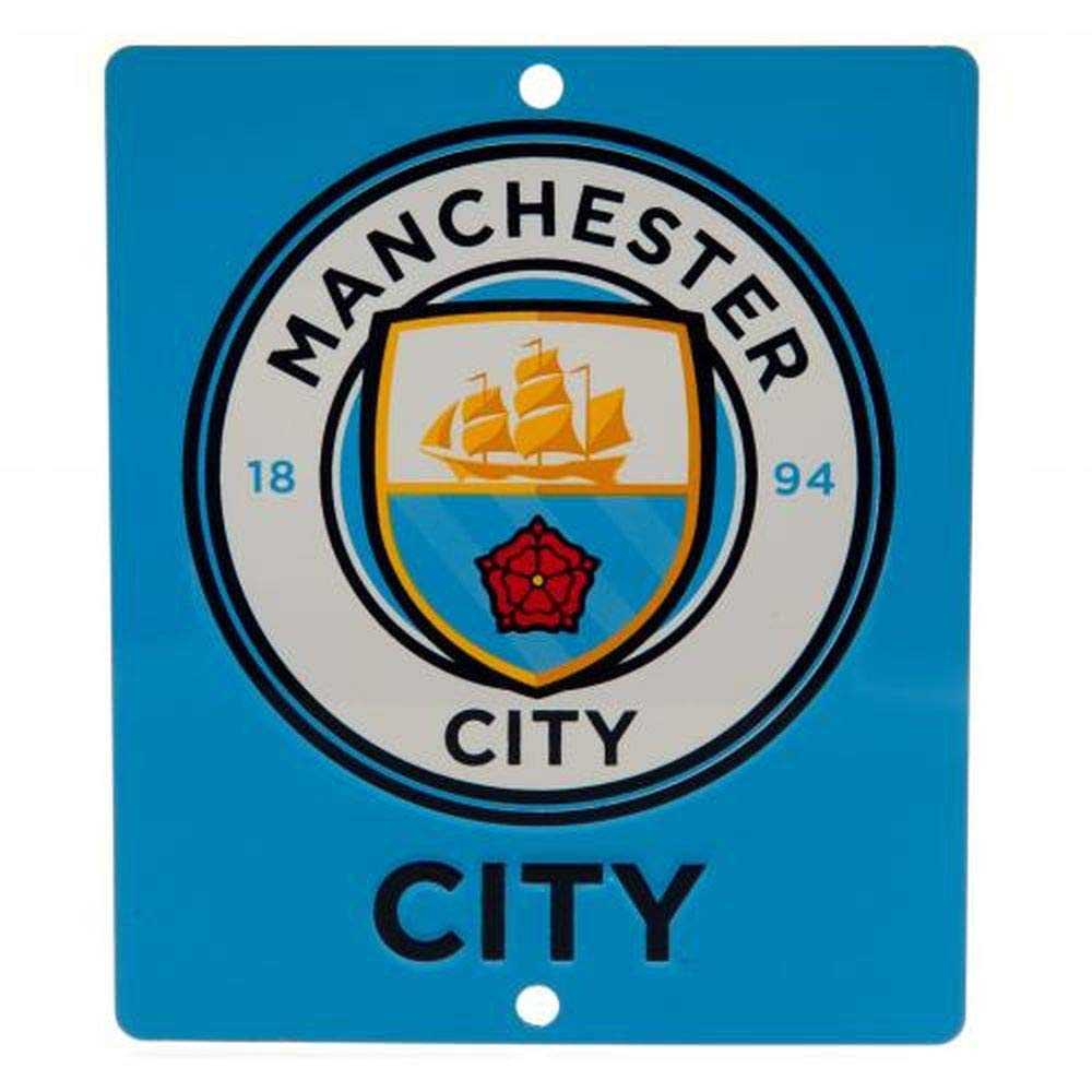 Manchester City FC Official SQ Window Sign (One Size) (Sky Blue)