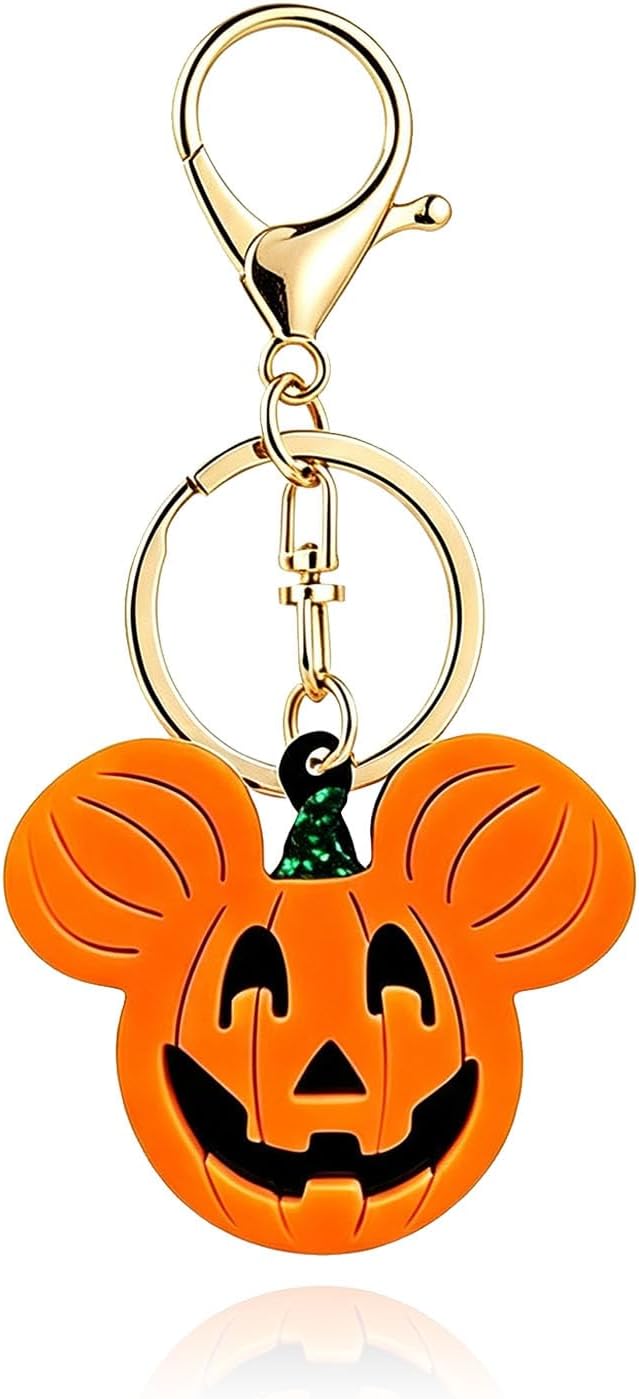 WCRAZYE Pumpkin Keychain Halloween Fall Thanksgiving Purse Accessory