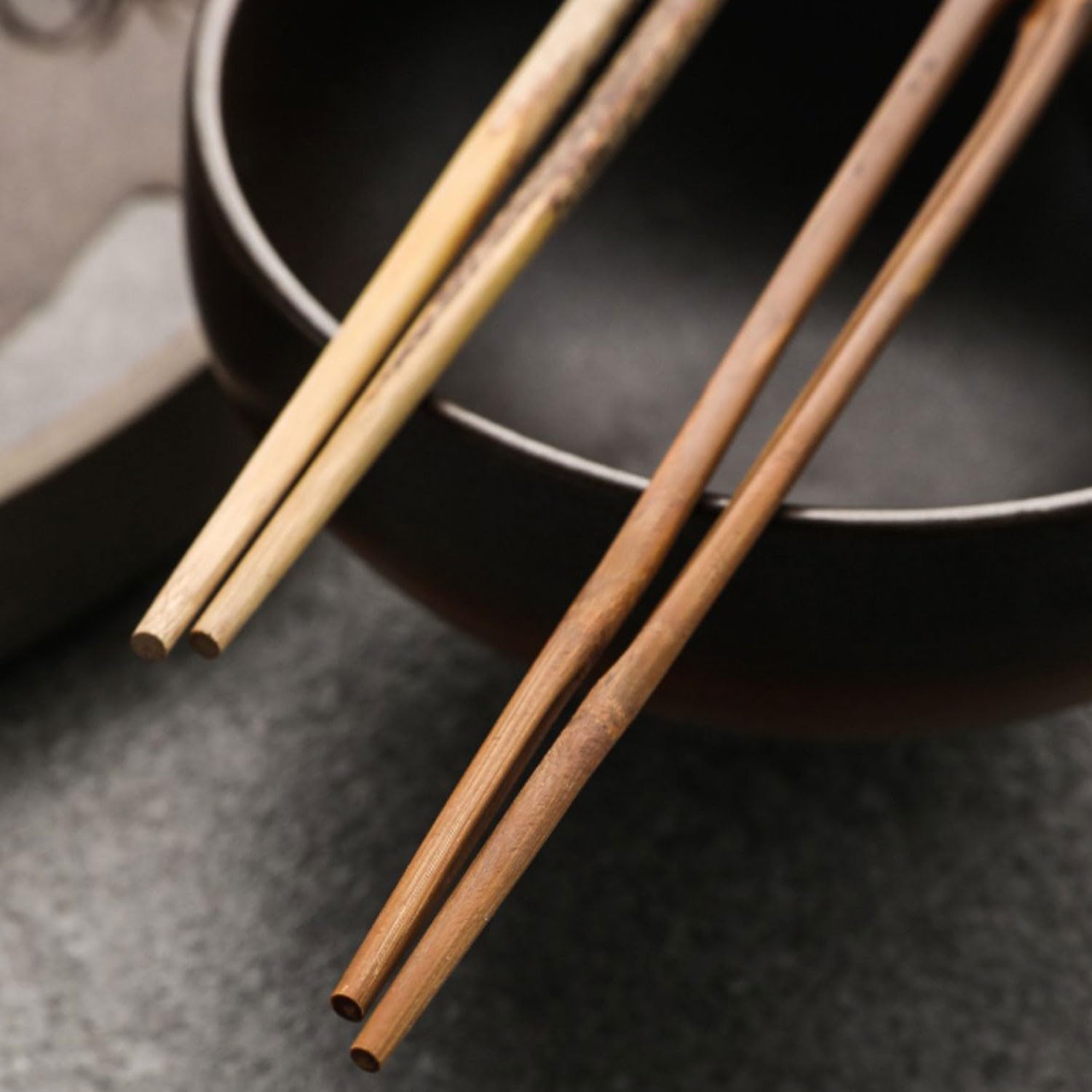 Bacchette, Bacchette di Legno, Bacchette di bambù, Bacchette Appuntite per Famiglie, Bacchette di bambù Riutilizzabili(B 5 Coppie)
