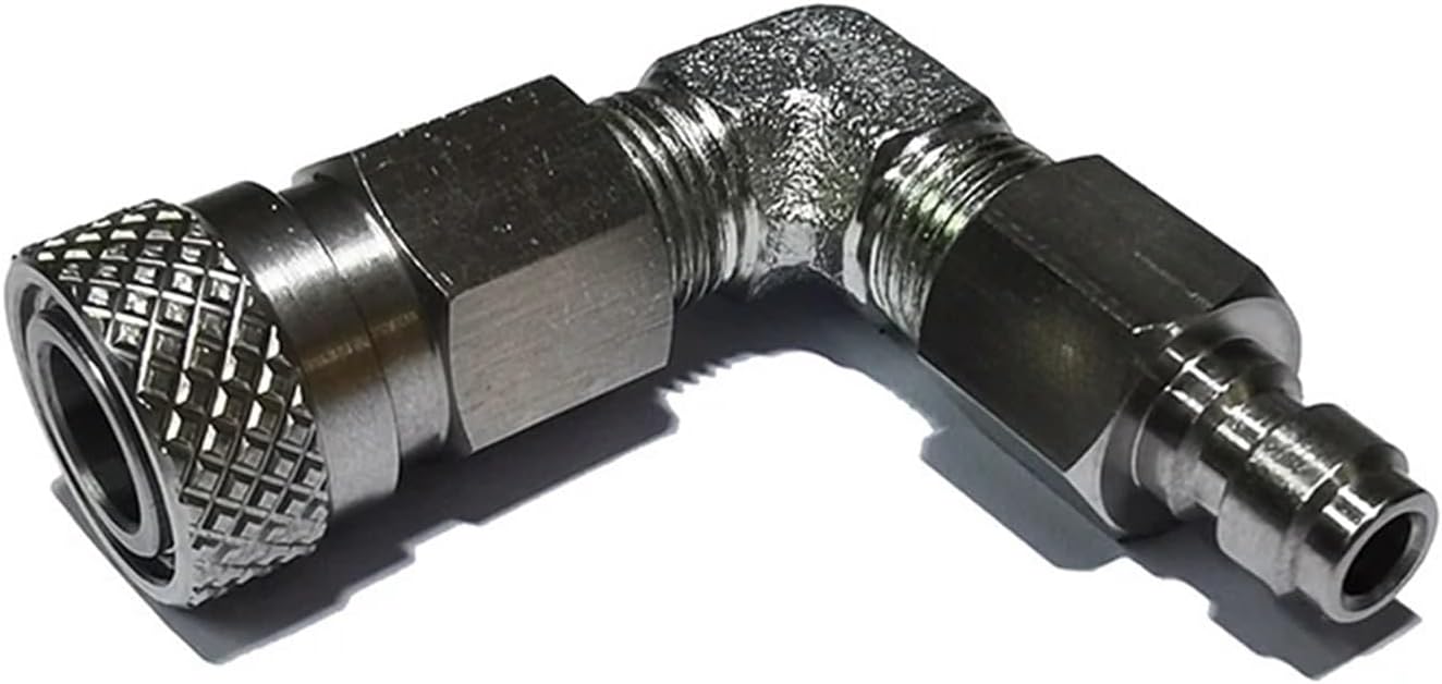 Male Quick Connect Male Female Adapter Disconnect Fitting 90 Degree Standard 8mm QD