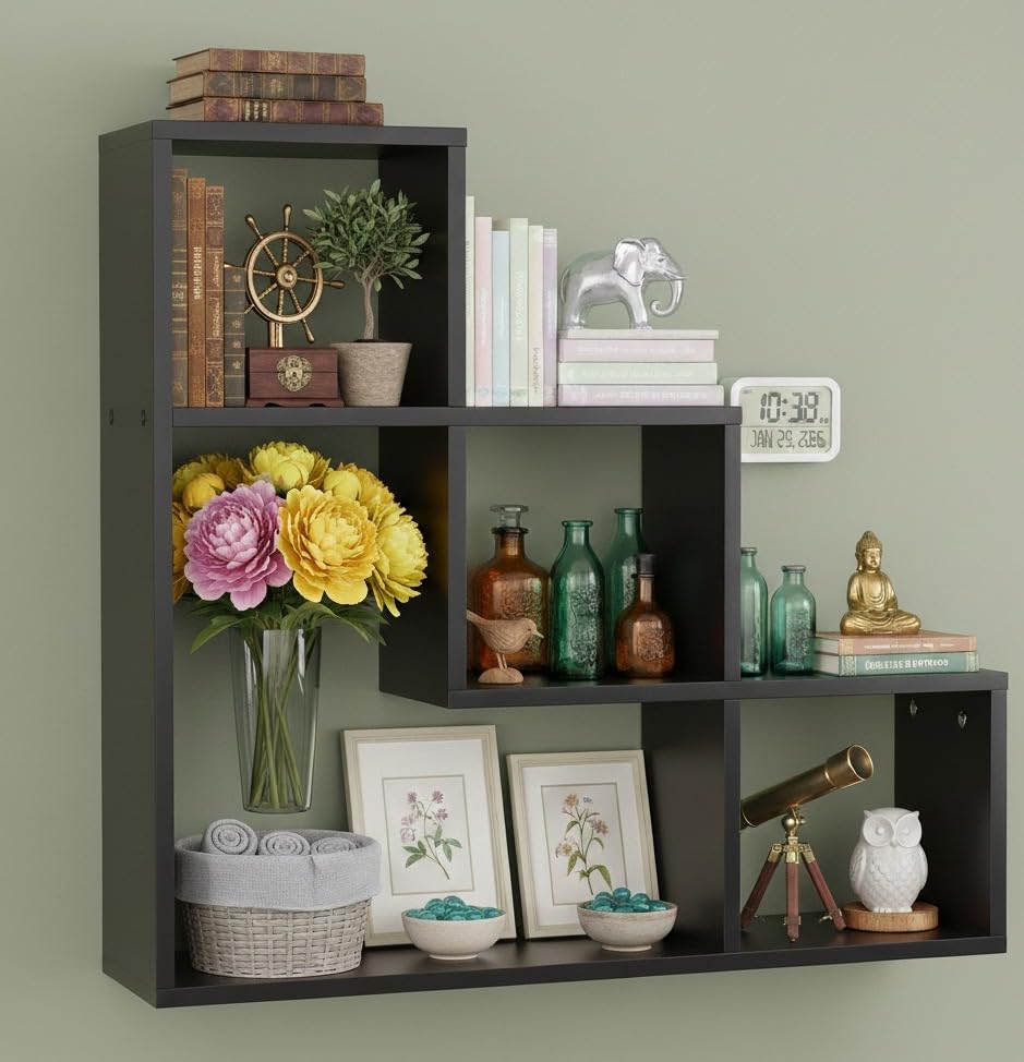 Wall Shelf for Kitchen Living Room-Multi-Purpose Organizer Lyon Wenge-image-23
