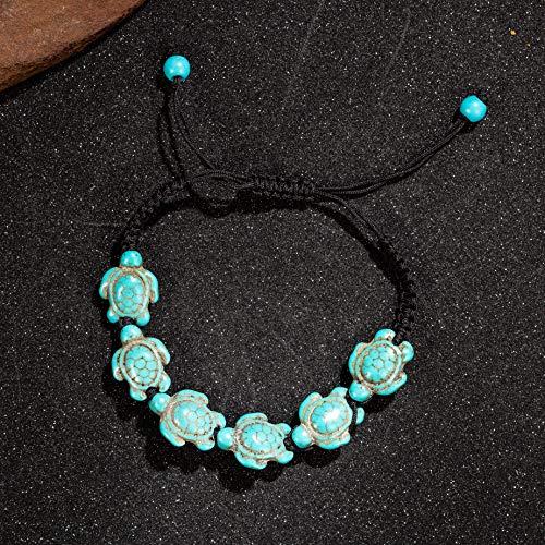 kelistom Turtle Beads Chain Bracelet for Women Men Handmade Natural Stone Elastic Stretch Bracelet Friendship Couple Bracelets3