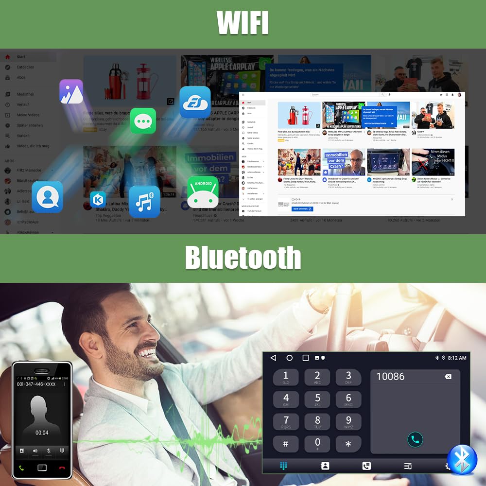 AWESAFE Android 13.0 [6GB+128GB] Radio Coche para BMW 1 Serie E81 E82 E87 E88(2004-2011) con Carplay/Android Auto, 9 Pulgadas Pantalla Táctil con WiFi/GPS/FM/RDS/DSP,Apoyo Mandos Volante,Aparcamiento