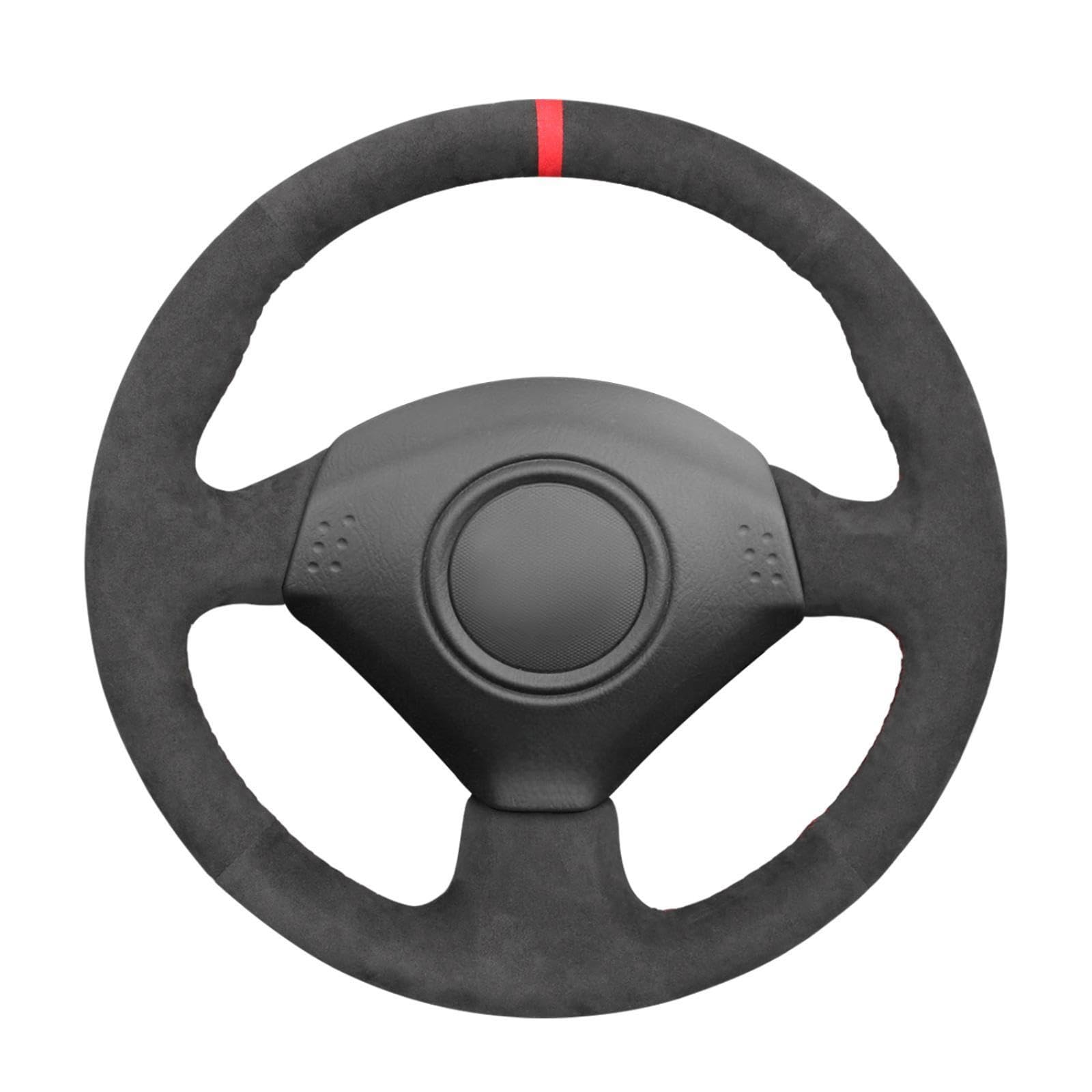 MEWANTAlcantara Hand-Stitched Car Steering Wheel Cover Wrap for Honda S2000 Civic Si Acura RSX Type-S 2005