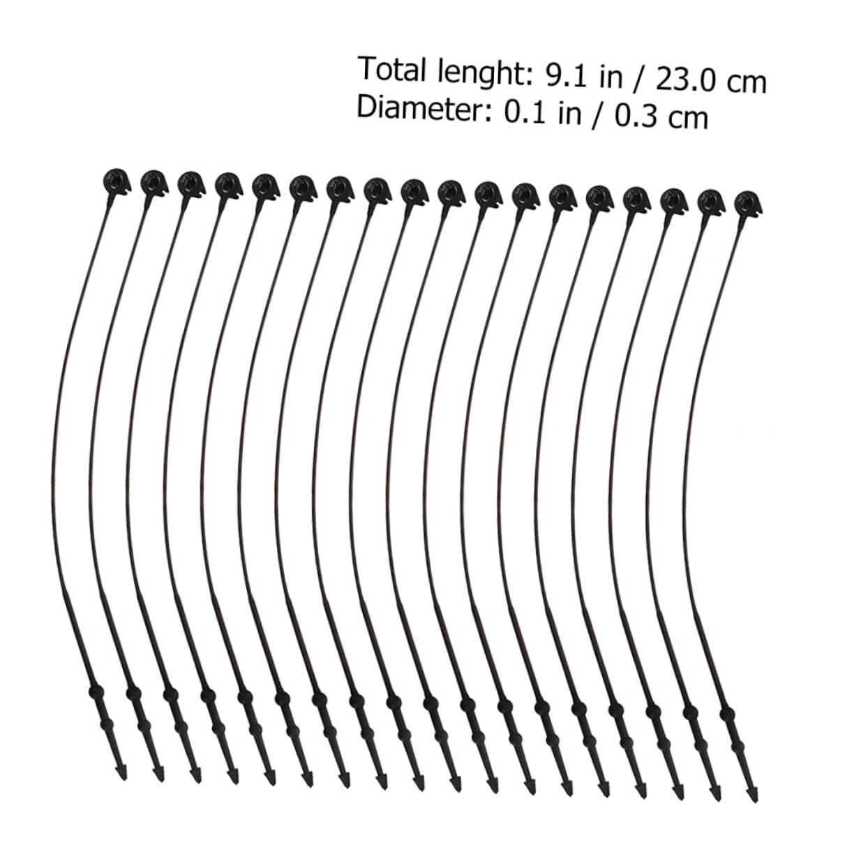 HAWILLOSCH Lightweight Clothing Labels Pin Loop Fastener Plastic Tag Fastener Security Loop for Display