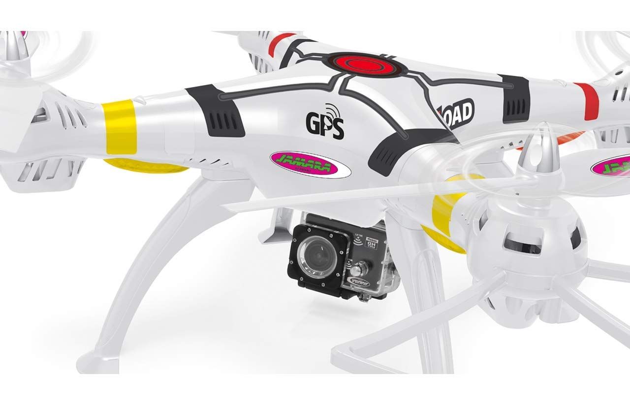 JAMARA 422026 Payload GPS Drone Altitude Full HD WiFi Coming Home, Quadrocopter, Drohne, Foto, Video, WiFi FPV Version mit HD Kamera, 350g Zuladung, ab 14 Jahre, automatische Höhenkontrolle, Weiß