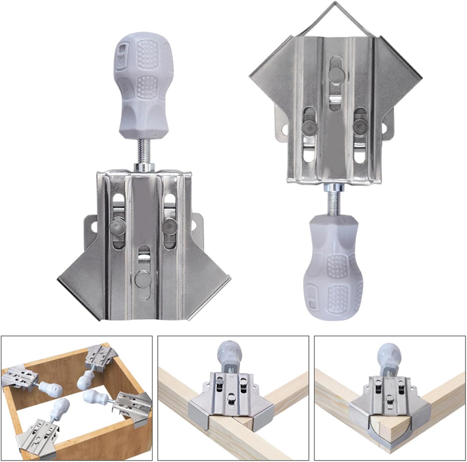 Corner Clamps For Woodworking Right Angled With Nonslip Handle Adjustable Swing Jaw 90 Degree Corner Clamp For Woodworking