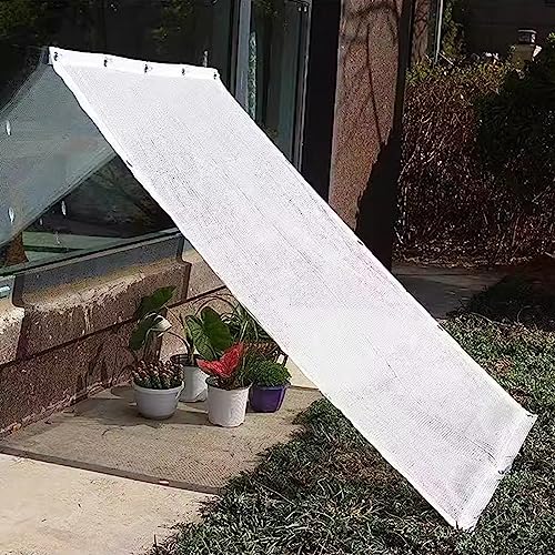 Outdoor Sunblock Shade Cloth with Grommets for Pergola, Greenhouse, Plants, Chicken Coop