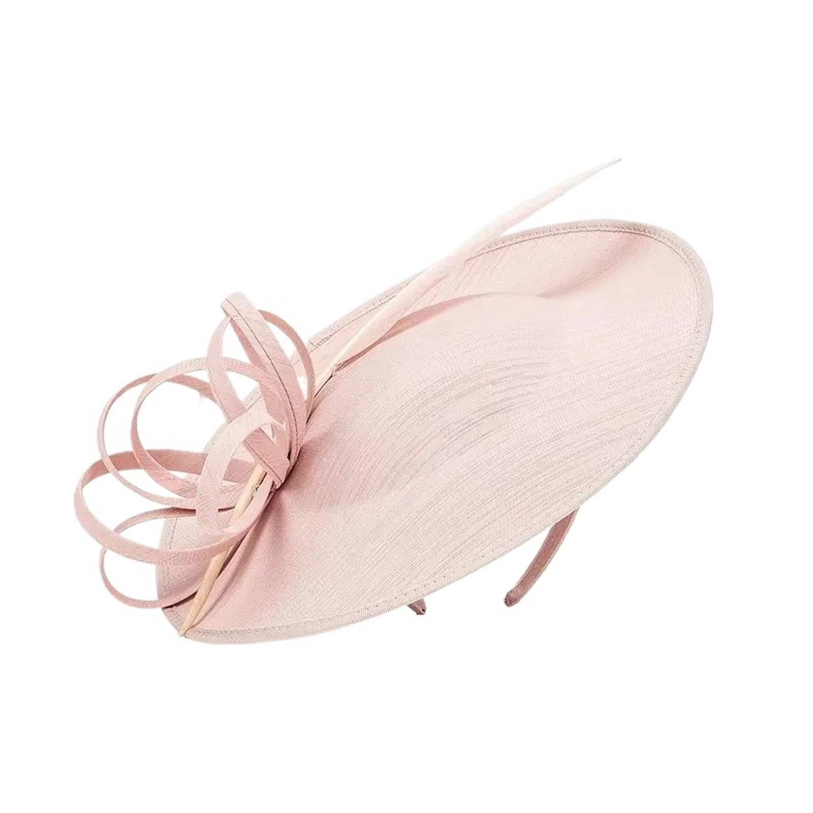Cappelli Fascinator Matrimonio Donna Fascinator Cappello a Cilindro Fascia Accessori for Capelli Retro Cocktail Tea Party Copricapo Sposa Chapeau Femme(Light Pink)