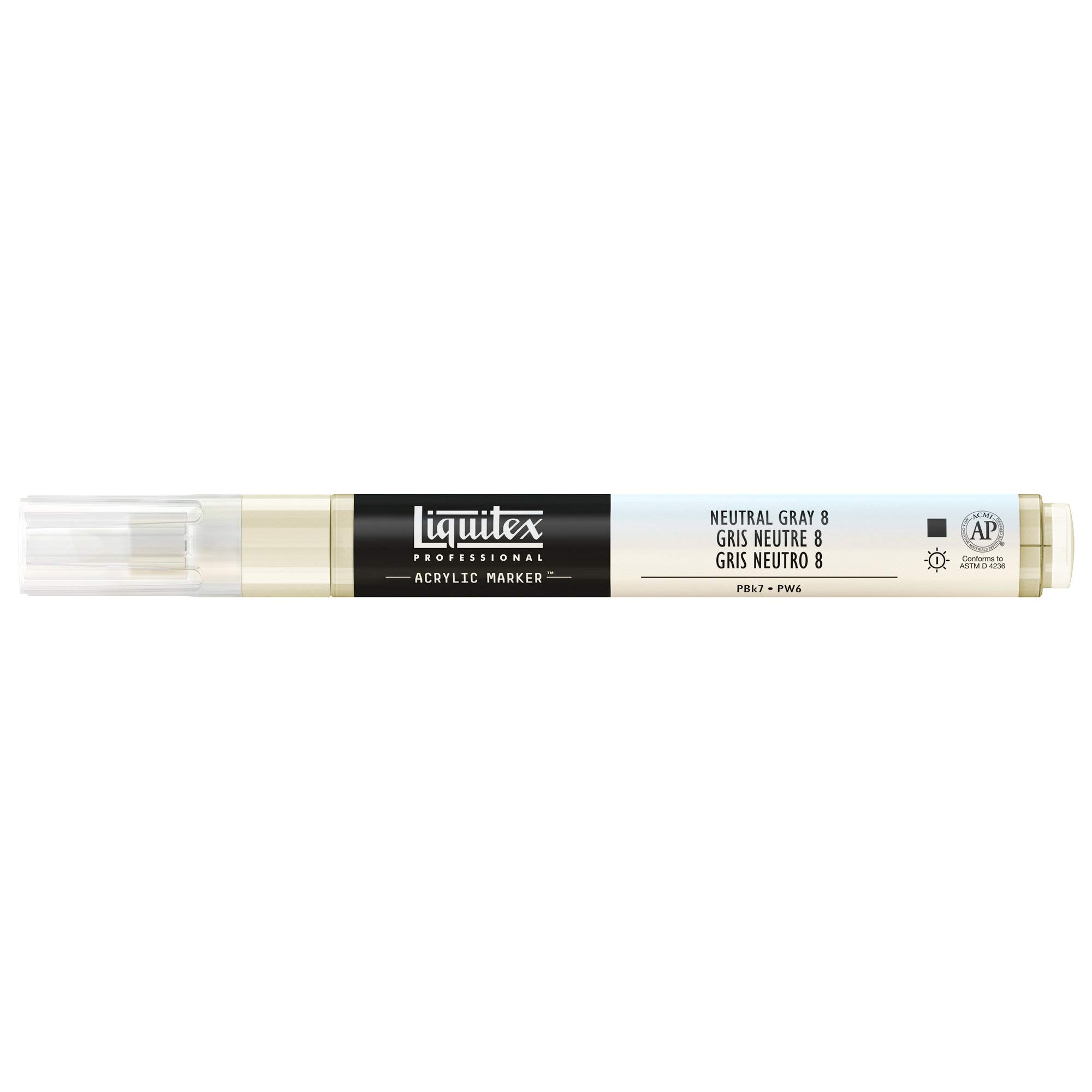 Liquitex 2-4 mm Fine Nib Paint Marker - Neutral Grey 8