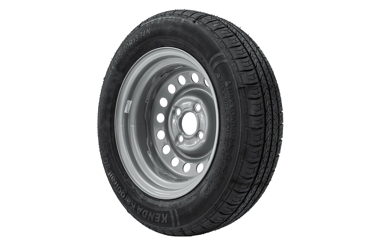 KENDA Rueda de Remolque 155/70 R13 con Llanta 4x98 ET30 y Carga de 375 kg, Neumático KargoTrail 3G de Alta Estabilidad para Remolques Ligeros y de Camping