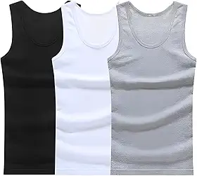 Kit 3 Regatas Caneladas Masculina Modelo Americano Ribana Zent Premium