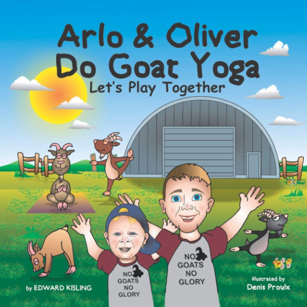 Arlo and Oliver Do Goat Yoga
