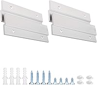 Vista 9 de Colgador de Cuadros con Riel Francés, Colgador Z de Aluminio Entrelazado Kit de Herrajes de Montaje en Pared Clips en Z para Colgar Pinturas