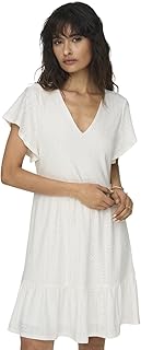 ONLY Women's Onlsandra S/S V-Neck Dress JRS