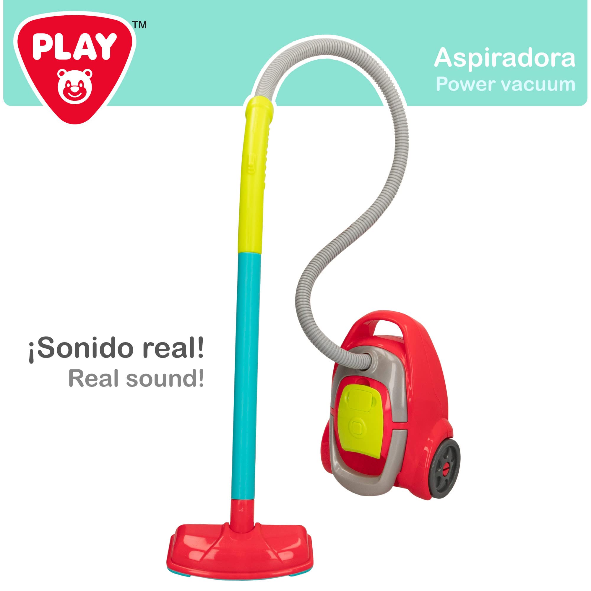 COLORBABY Play, Aspiradora de juguete eléctrica con sonido y succión, Electrodomésticos de juguete, juguetes para niños, Kit de limpieza, juguetes del hogar (46897)