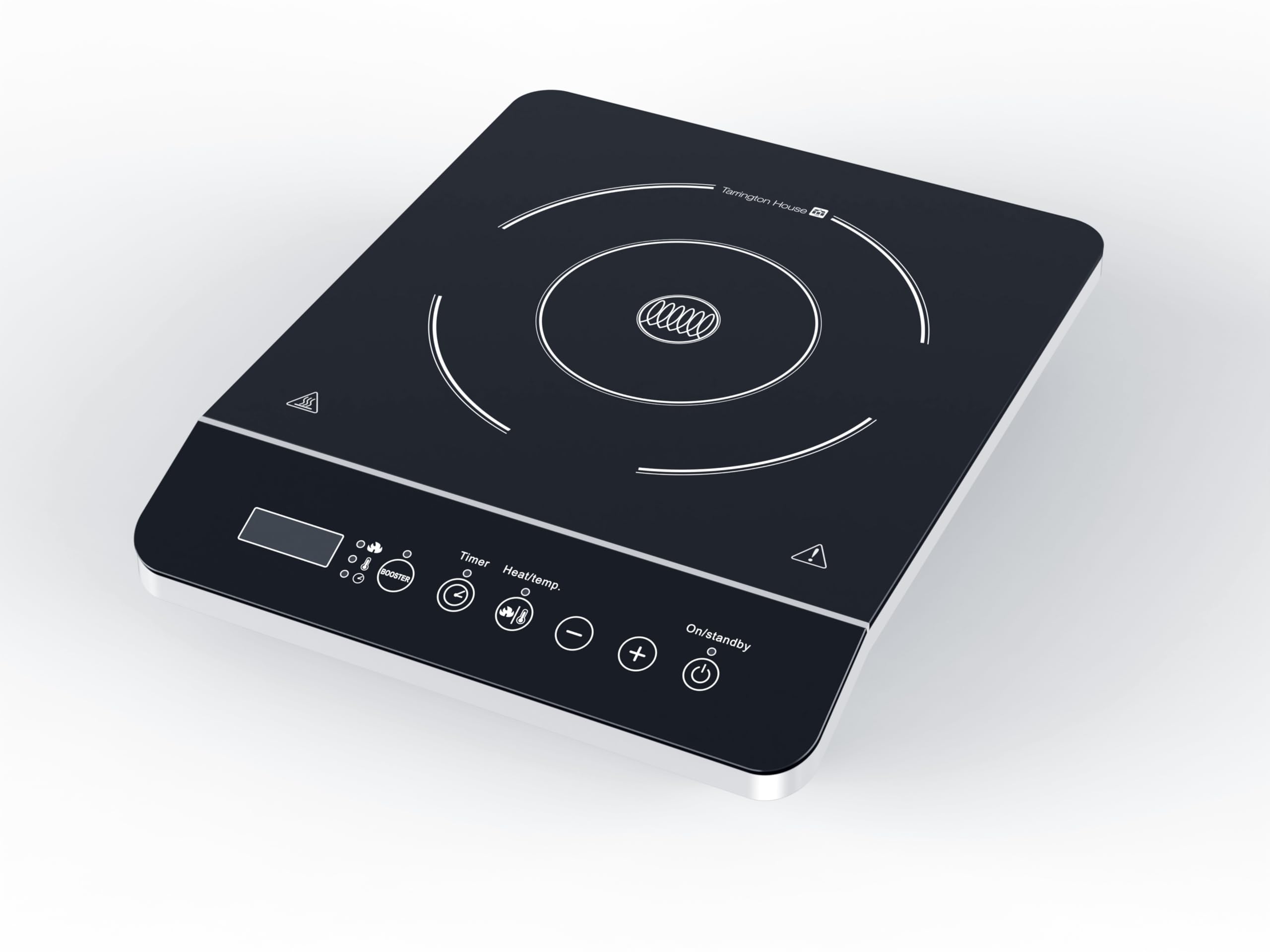 Tarrington House Placa de inducción IC2020AB, con pantalla LED, 35,6 x 29 x 6,3 cm, Vidrio, 2000 W, negro