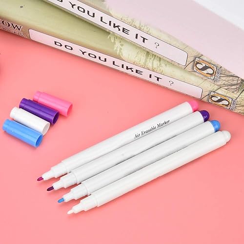 Miniatura 7 de Bolígrafo de marcado de tinta que desaparece, pluma borrable con agua y aire, marcador de tela, marcado temporal, pluma de desaparición automática