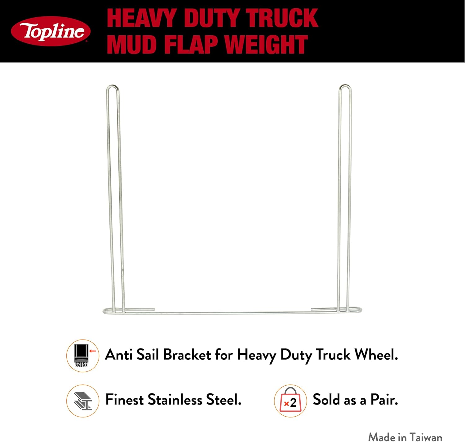 Buy Topline Products Tasbc 190 1207 24 X 30 Stainless Steel Anti Sail Mud Flap Bracket Industrial Strength Rust Resistant For Heavy Duty Trucks Semis Trailers Pair Online In Indonesia B099dqbxp2
