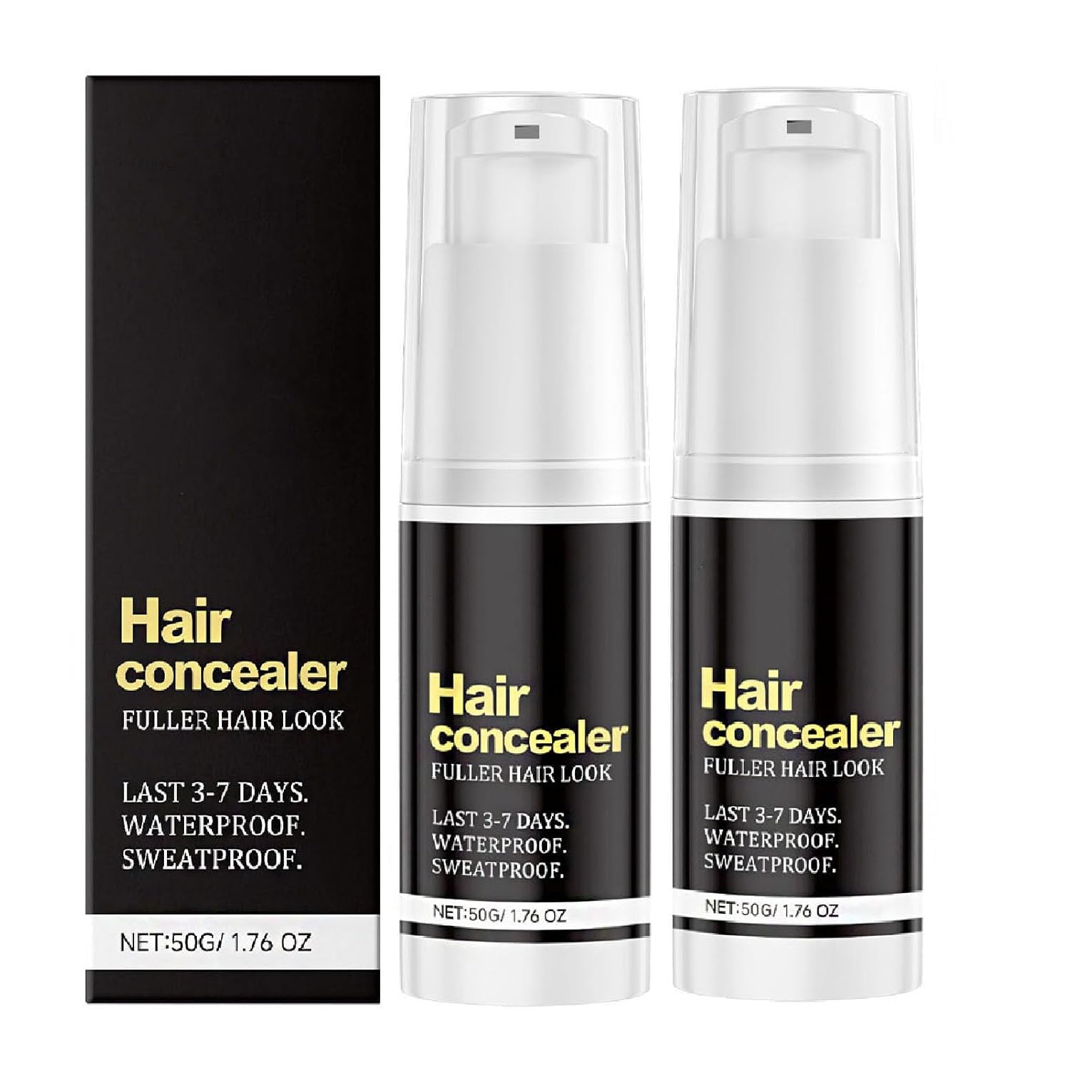 Hair Concealer Black 50g Waterproof Sweatproof Hair Filling Cream for Thinning Hair Instant Fuller Hair Look for Men