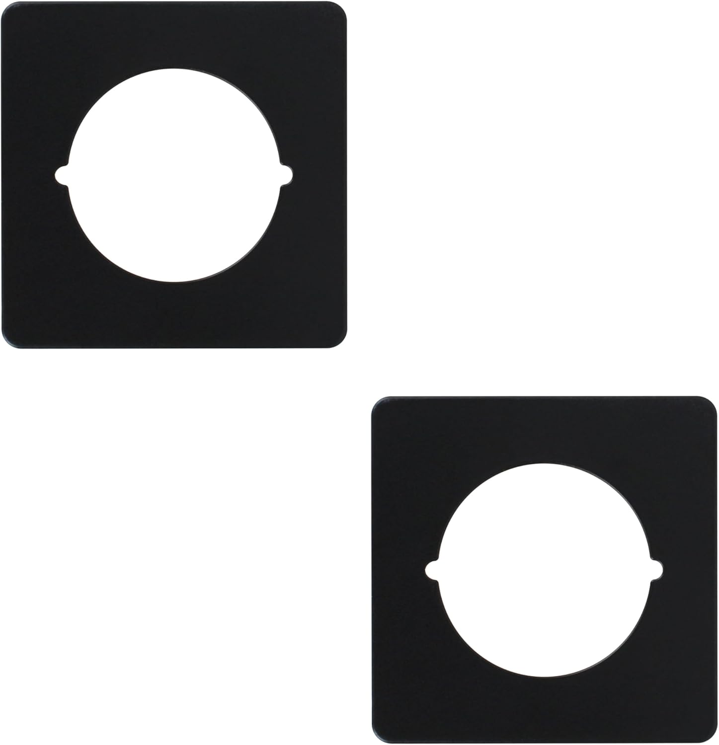2 Pack Square Door Knob Backplate, Matte Black 3.52" x 3.52" Door Handle Filler Repair Plate, Lockset Backing Cover for Wood & Metal Interior Exterior Doors