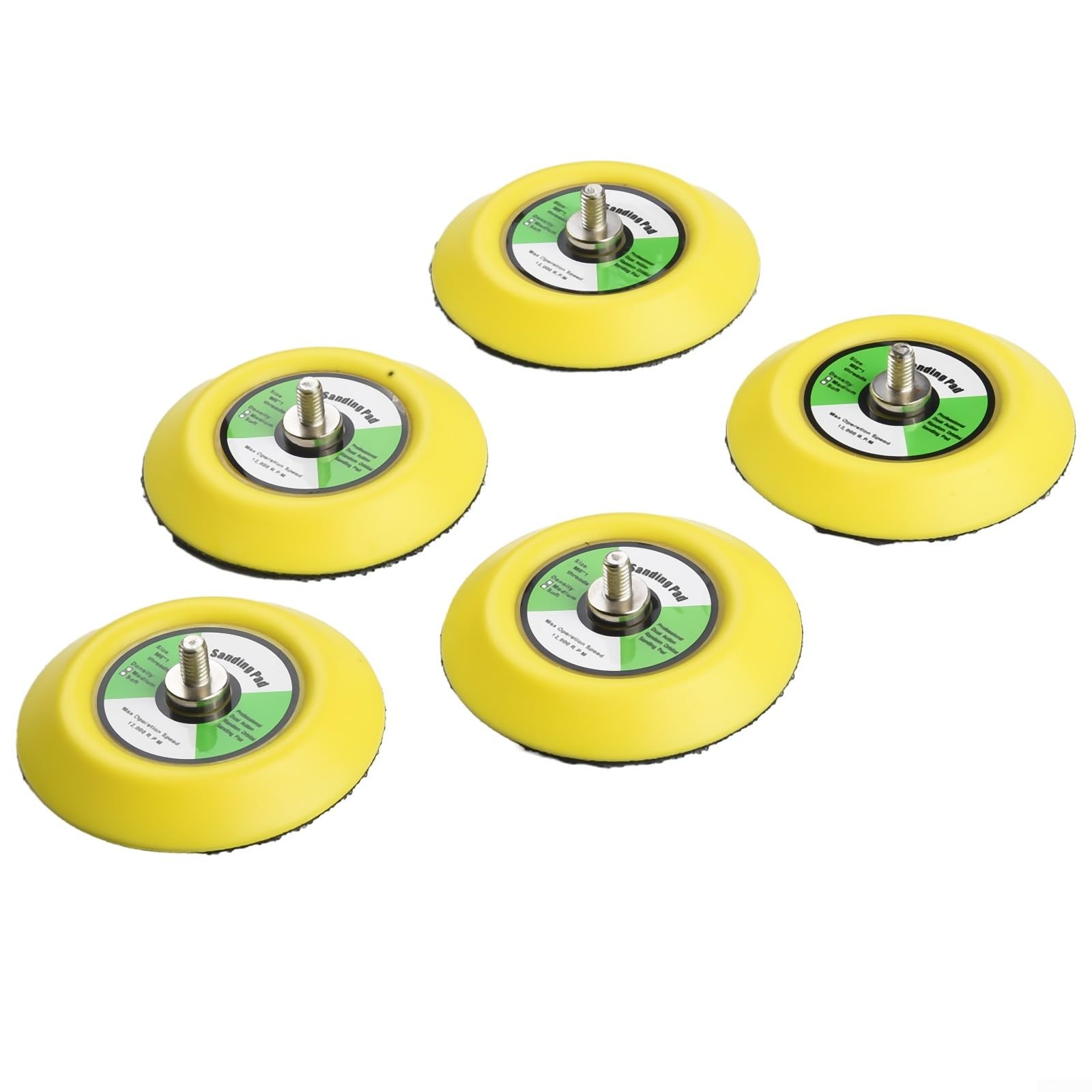 Platorello M6 per levigatura e lucidatura, confezione da 5 per tamponi, 3 75 mm di diametro
