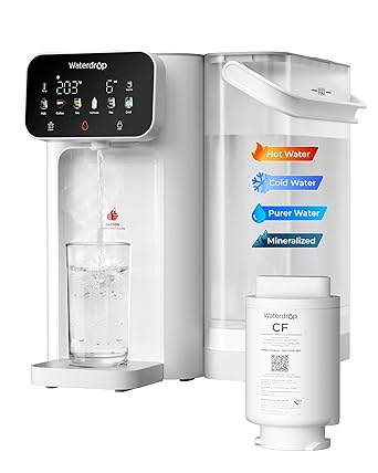 Waterdrop CT01 Countertop Water Filter System, Hot and Cold Water