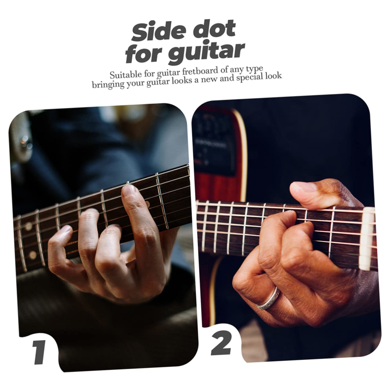 ibasenice 3sets Guitar Fretboard Dots Position Marking Tape Guitar Binding Point Inlay Material for Fretboard Inlay Makers 60pcs*3