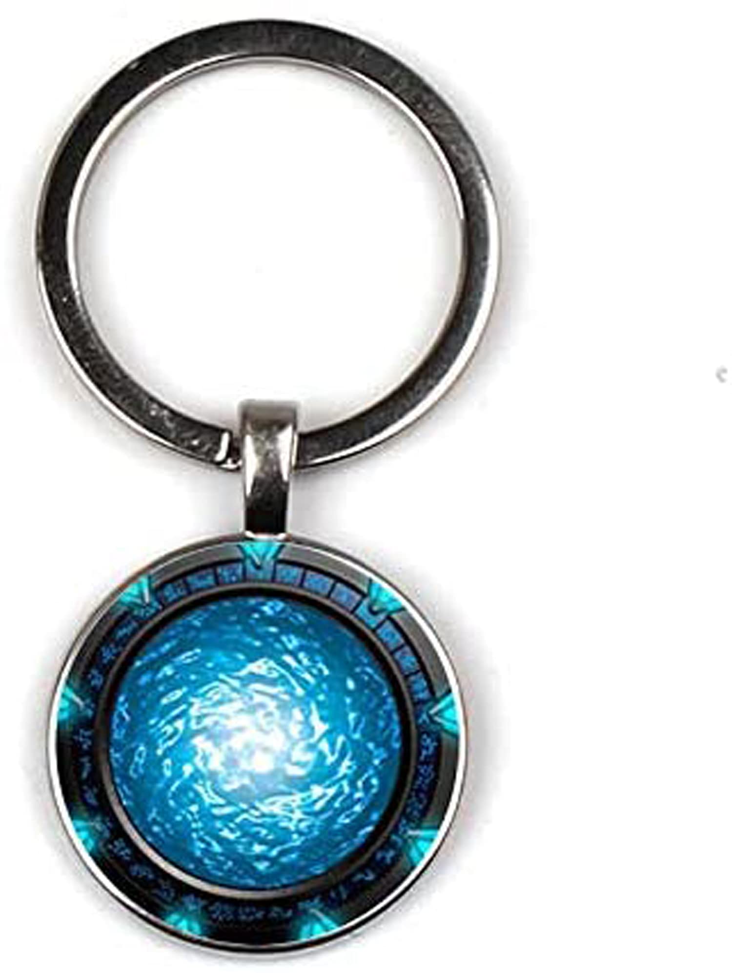 Stargate Atlantis Keychain Bullion Glass Photo Key Chain Exquisite Fashion Bag Car Key