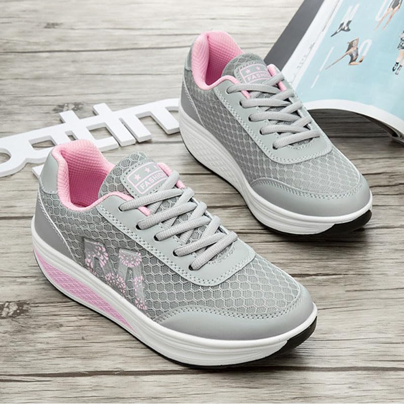 Women's Rocker Sneakers Platform Walking Shoes Comfortable Height Increasing Sport Shoes for Female Casual Lightweight2