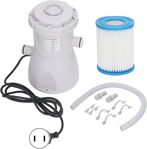 Miniatura 6 de Bomba de filtro de piscina 30W 800GAL Bomba de filtro de cartucho de filtro de bajo ruido para piscinas, bombas de piscina para piscinas terrestres