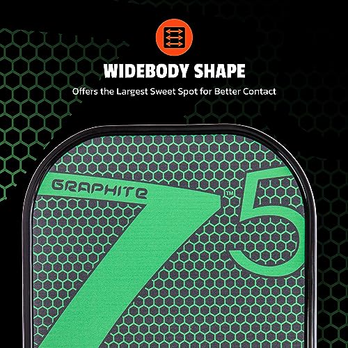 Image of Onix Graphite MOD Z5 Carbon Fiber Pickleball Paddle with Wide-Body Shape. Honeycomb Core, Graphite Face & Cushion Comfort Pickleball Paddle Grip