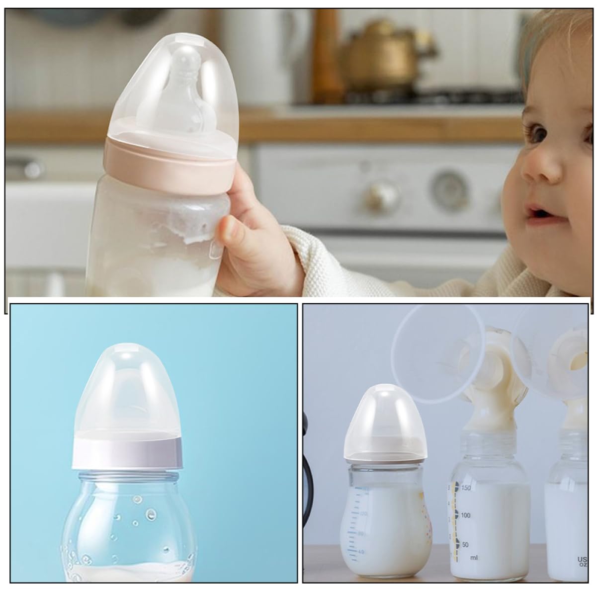 Tappi per Bocca Larga Copertura per Bottiglie per Protezione Antipolvere Anello Vite Materiale Resistente Compatibili con Diverse Bottiglie per Ragazzo Ragazza
