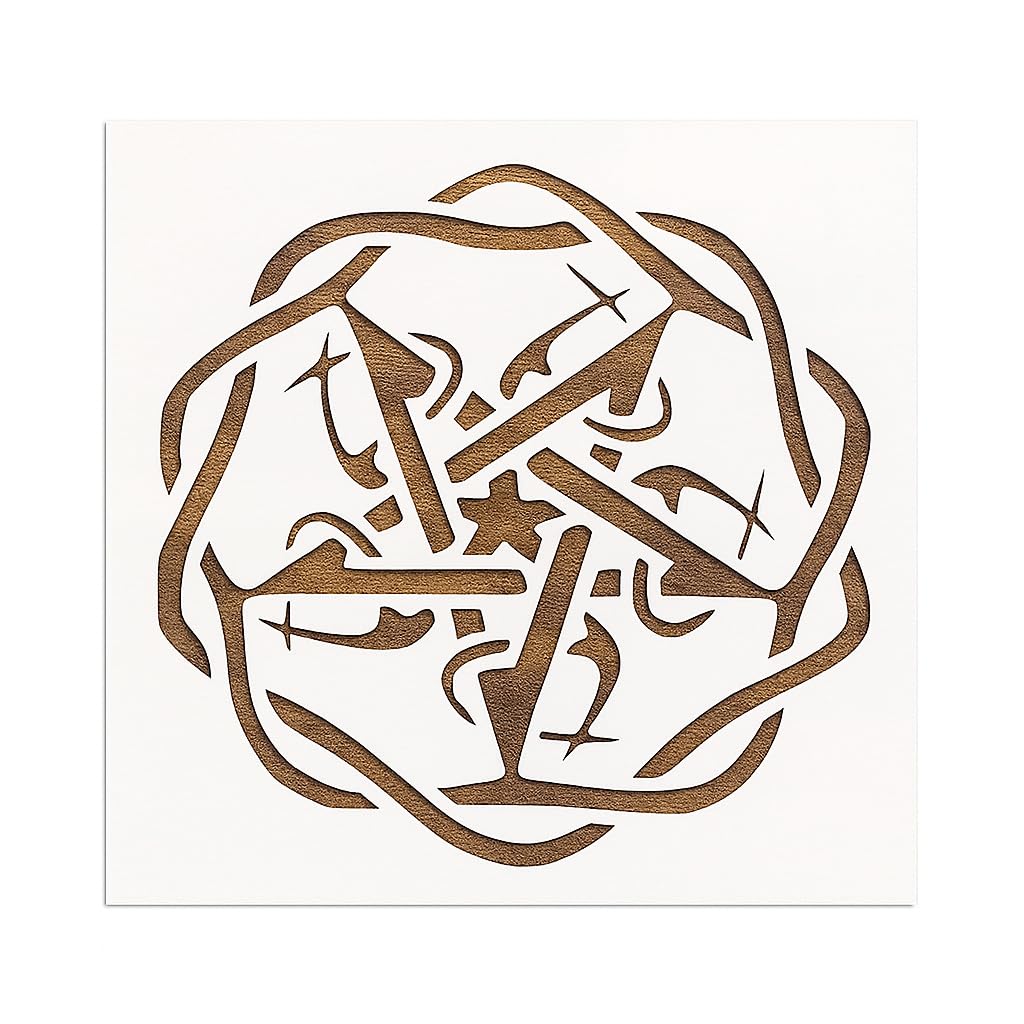 Pagan Star Witchcraft 5.5x5.5 inch Stencil for DIY Projects and Crafts Airbrush Painting Drawing and More Reusable Stencil STENCILAIR