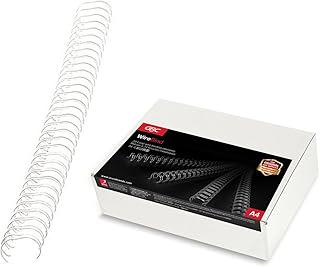 Rexel GBC RG810570 - Canutillo 34 anillas paso 3:1 WIRE Nº5 (7.9 mm) (caja 100) color blanco