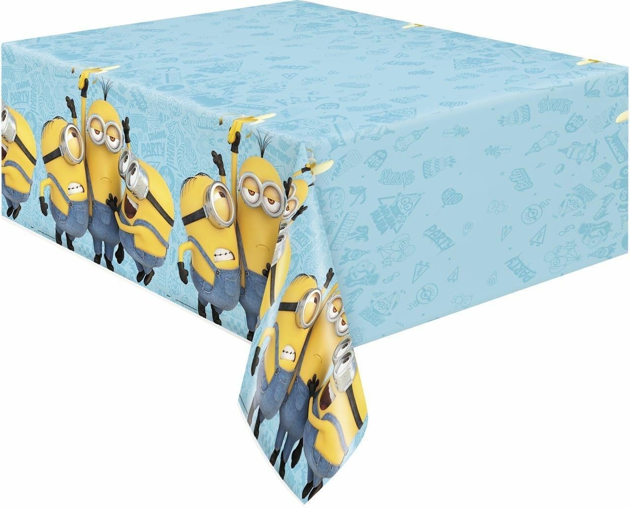 Unique Vibrant Minions 2 Multi-Color Rectangular Plastic Table Cover - 54" x 84" (1 Pc) - Perfect for Kids Parties & Themed Events