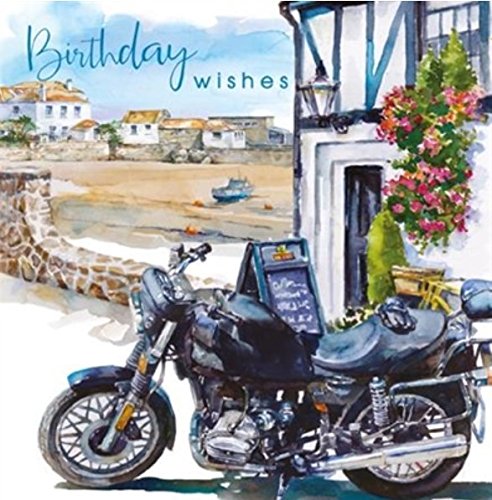 Greetings Card (NQ9566) - Birthday - Motorbike - Foiled Finish