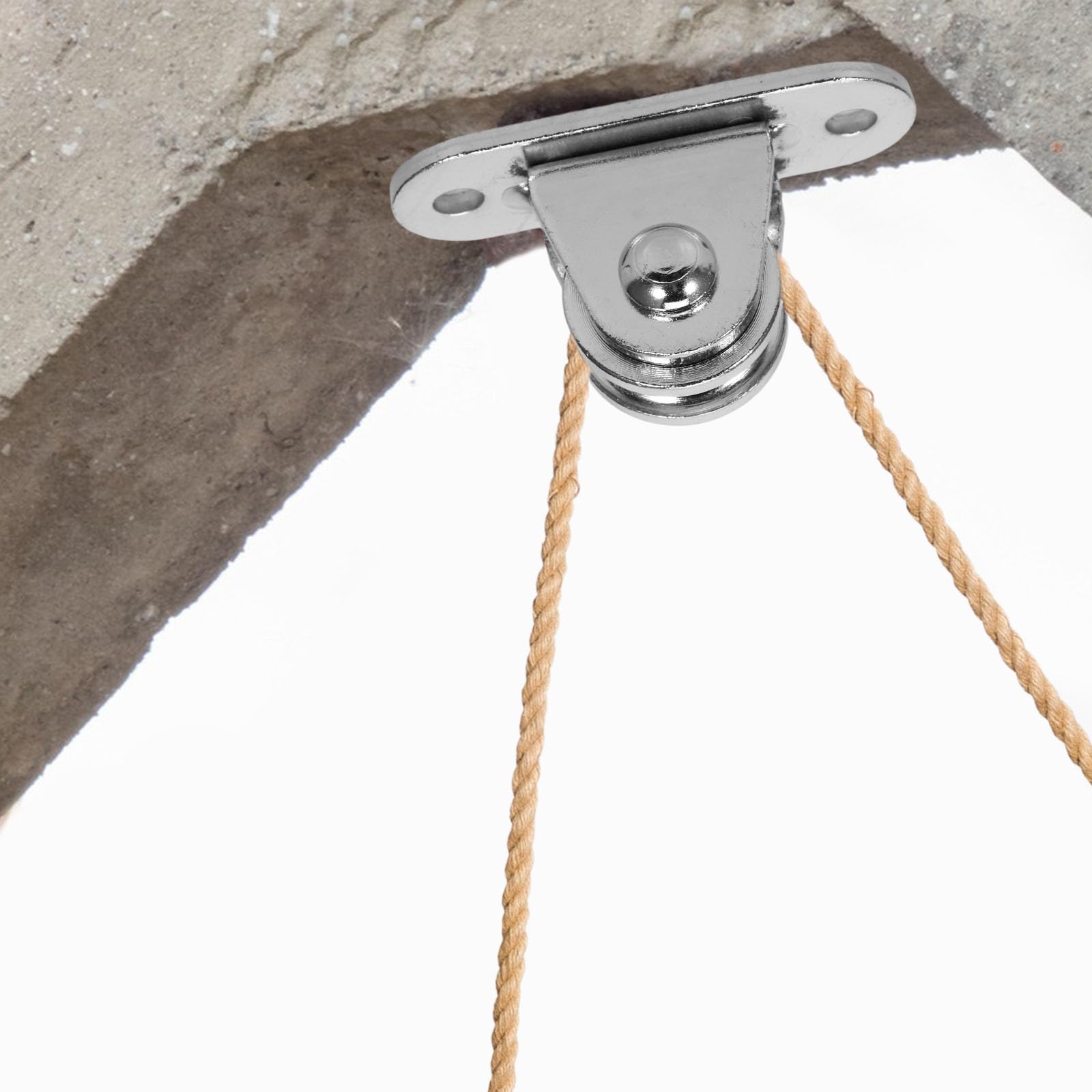 2 Satz Kleine Seilrollenblöcke aus Edelstahl Hochleistungsrolle mit Kugellager für Drahtseil Leichtes Reinigen und Abnehmbares Design für Baustellen