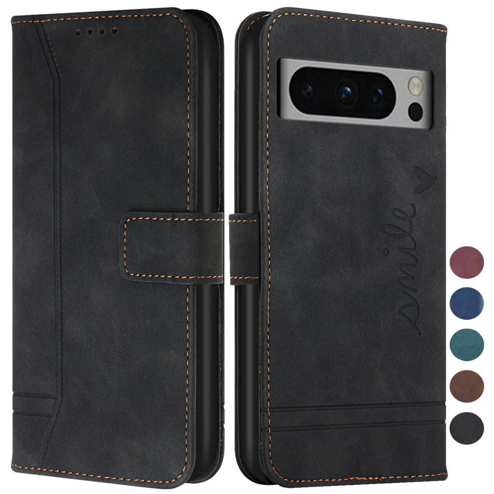 GYHOYA Case for Google Pixel 9 Case Wallet with Card Holder Kickstand Magnetic Clasp PU Leather Flip Shockproof Protective Flip Case for Google Pixel