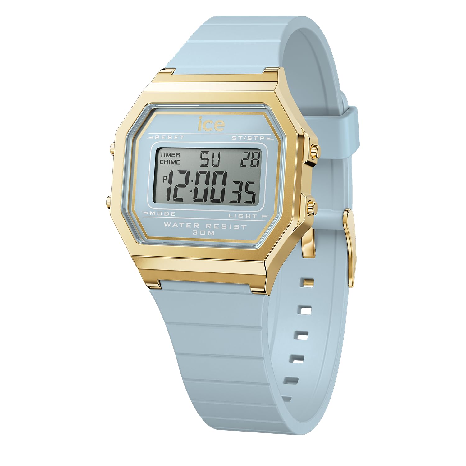 ICE-WATCH - ICE Digit Retro Tranquil Blue - Women's Wristwatch with Plastic Strap - 022058 (Small)