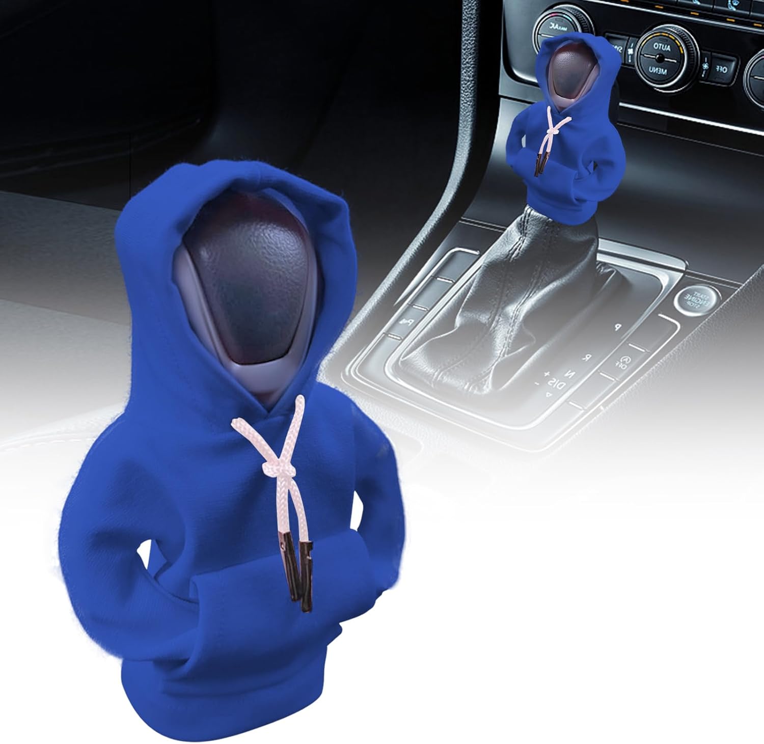 ELODSA 2Pcs Hoodie Gear Shift Cover, Car Gear Shift Cover Hoodie, Mini Hoodie for