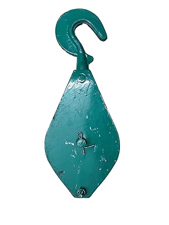 Heavy Metal Manual Wire Rope Pulley | wire rope pulley | Single Wheel Pulley | for Lifting Rope, Pull up Climbing, Hanging (1 Ton, 1)