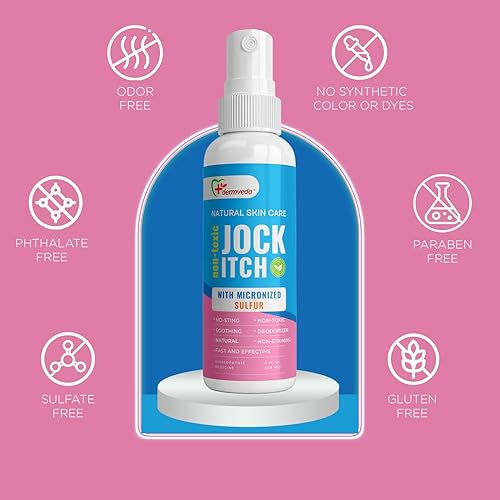Miniatura 5 de Dermveda Sérum para tratamiento de la picazón jock, remedio antifúngico, alivio rápido para la picazón deportista, fórmula antifúngica calmante para