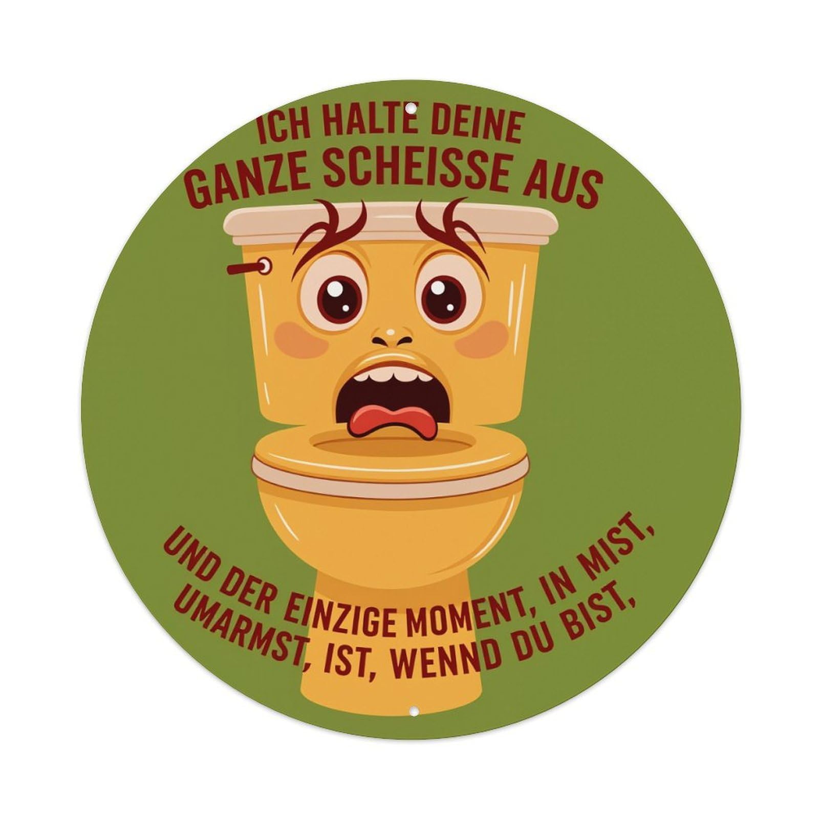 Toilet With Face And Text Tin Sign Vintage Style Home Bar Garden Wall Plaque Decor Metal Poster 8x12 Inch