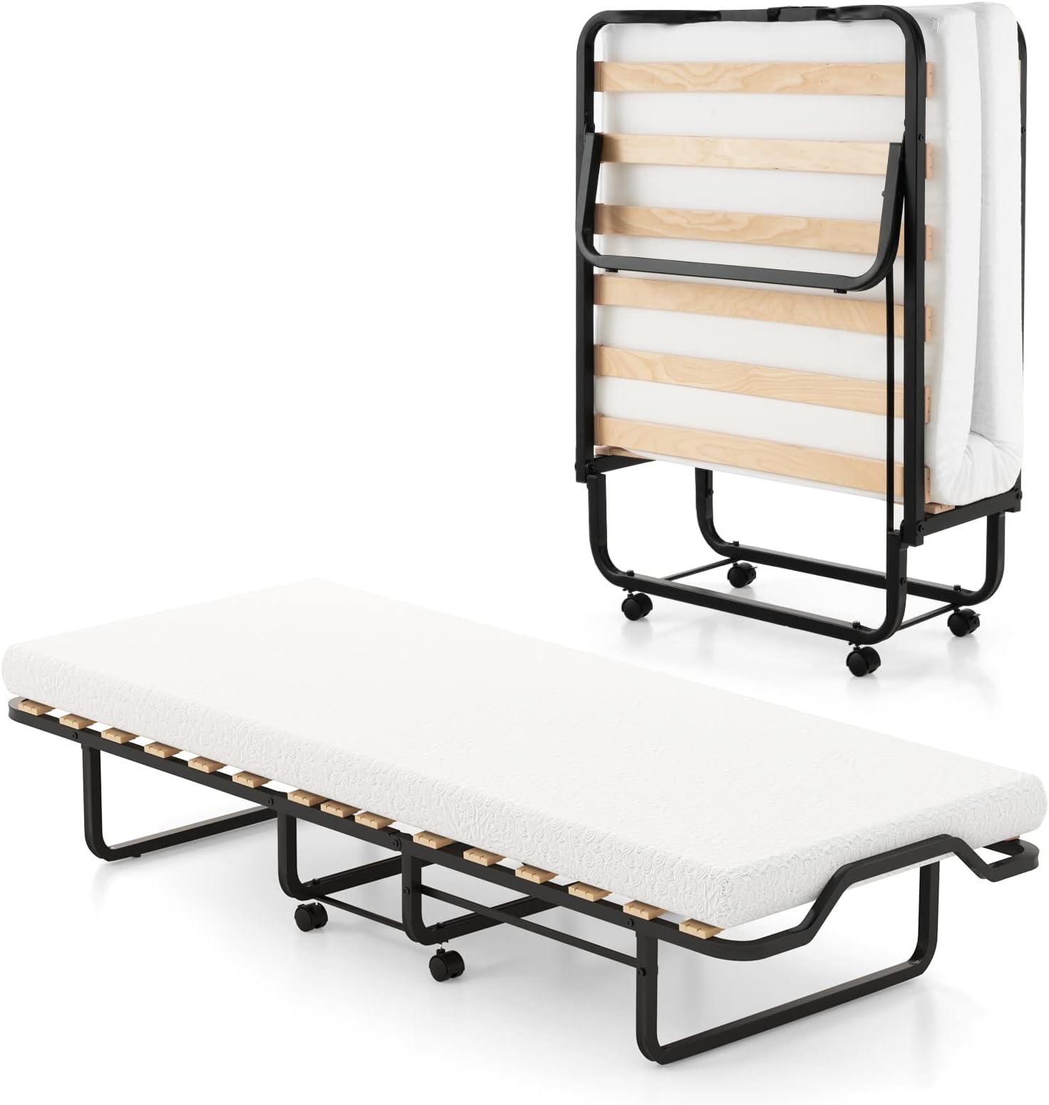JAYBE Value Folding Bed with Rebound eFibre® Mattress Single