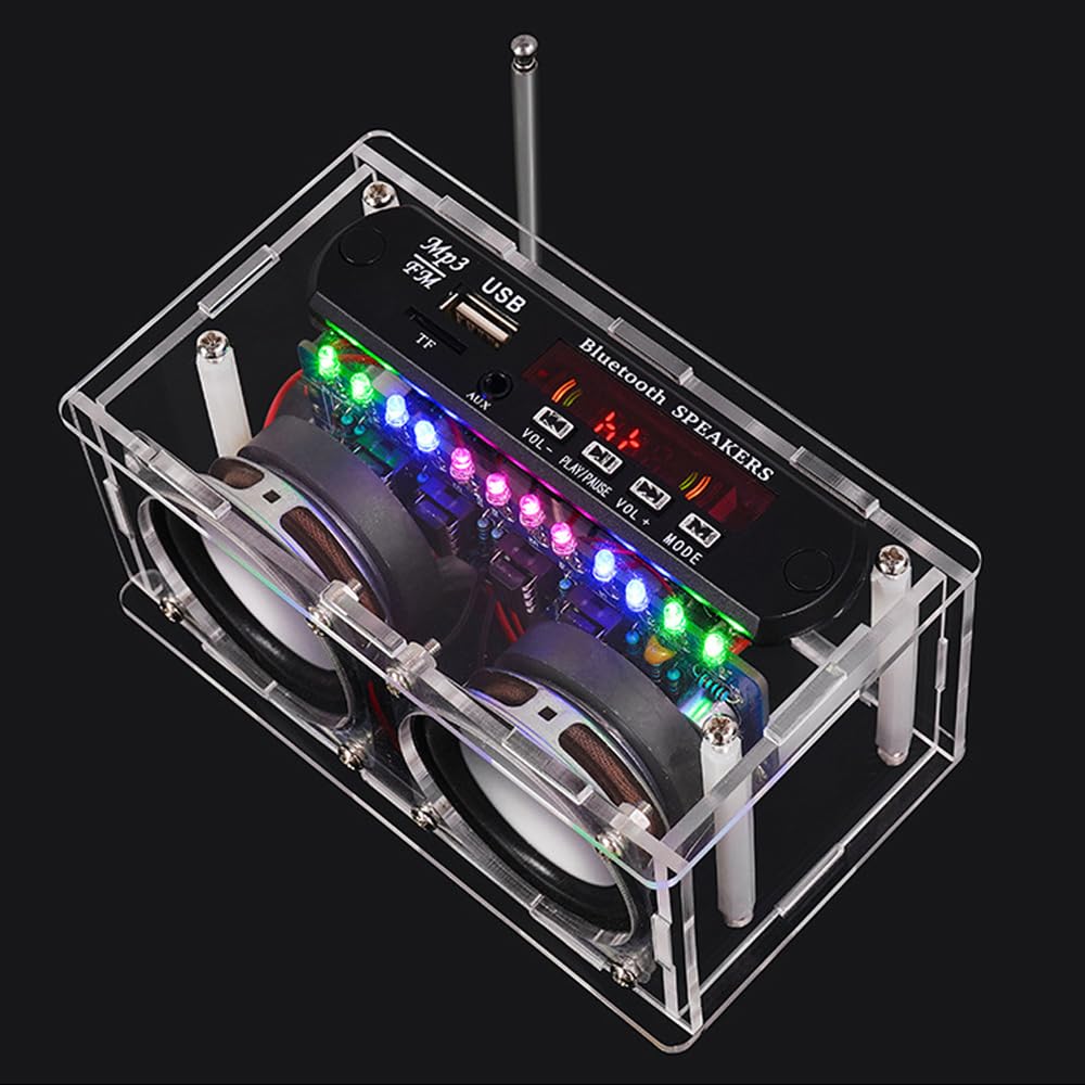 Tiardey DIY Electronic Soldering Kit Radio FM Bluetooth Speaker Kit With Sound Control Indicator Light Electronic Kit For School Electronics Training - Image 3