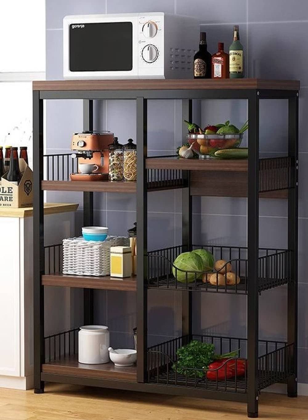C&C Home Kitchen Detachable Microwave Oven Shelf Top-Seasoning-Storage Cabinet Household Organizer 80 x 30 x 80 cm