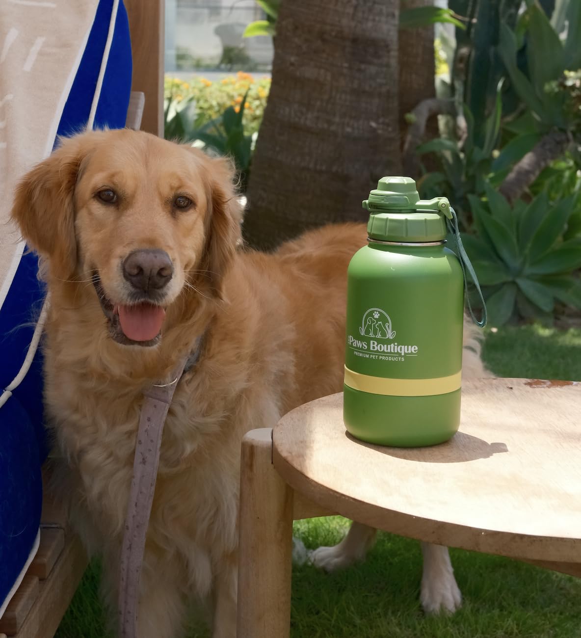Borraccia per cani 3 in 1: abbeveratoio portatile in acciaio inox 950 ml, scomparto per cibo e ciotola extra rimovibile, a prova di perdite, senza BPA, ideale per viaggi e passeggiate
