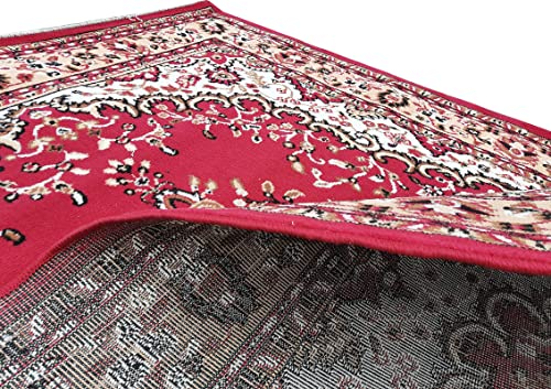 Image of Home Decore Acrylic Carpet for Your Living Room & Drawing Room Aywhere in Your Home (150x210 Red Colour)- 5x7 Feet
