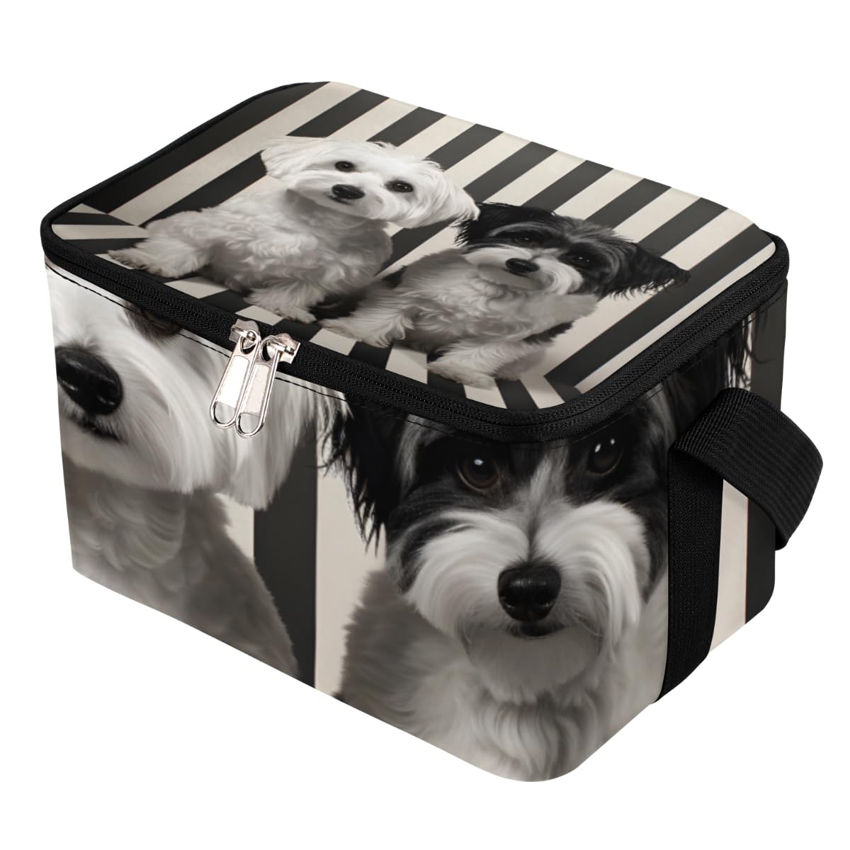 GzLeyigou Lunch Bags for Women Men 9 Cans,Animal Dogs Hot & Cold Food Delivery Bag Insulated Grocery Bag Insulated Lunch Box Puppy Cooler Bag for Office Work Picnic Beach